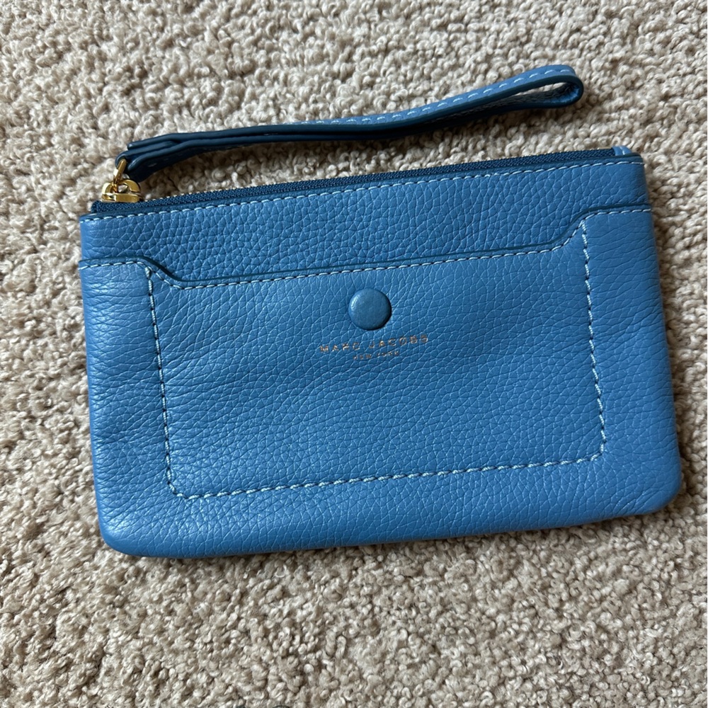 Marc Jacobs Blue Leather Pouch
